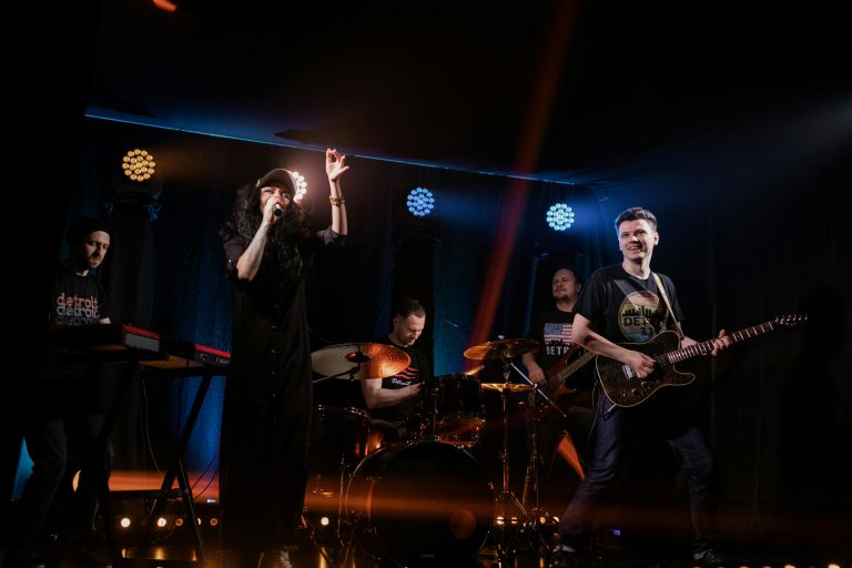 Band performing a live concert